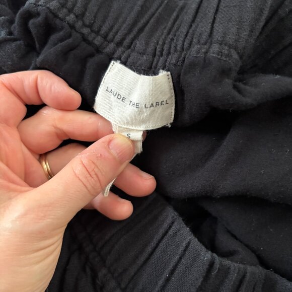 Laude the Label Everyday Pant in Black Cotton - S - Picture 5 of 9